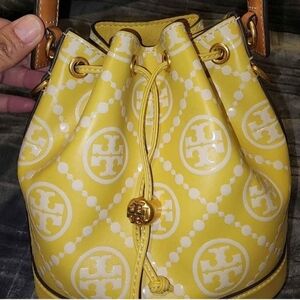 Tory Burch Golden Sunset Cream Hobo Bag